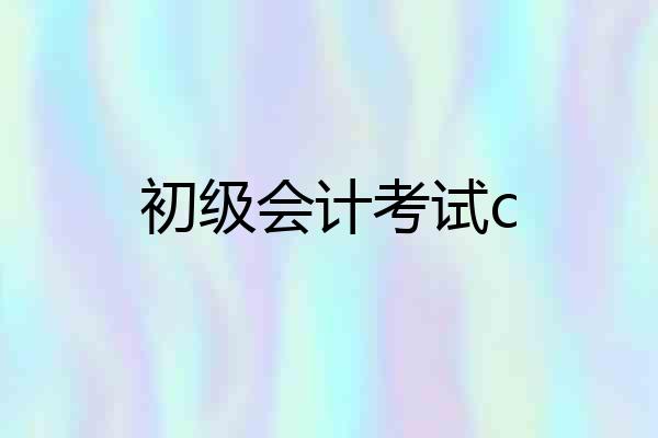 初级会计考试c