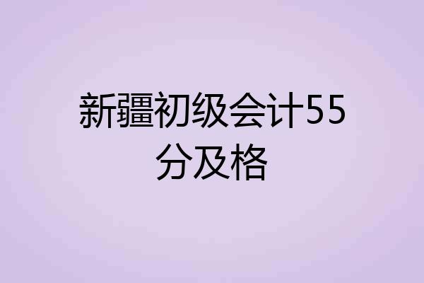 新疆初级会计55分及格