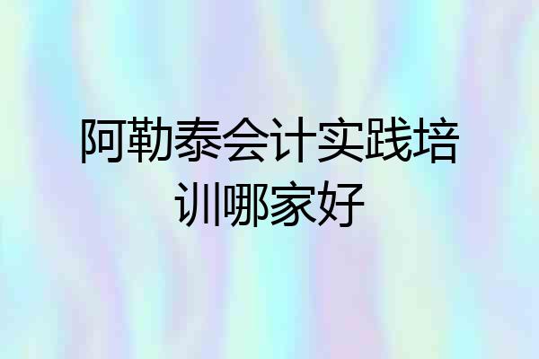 阿勒泰会计实践培训哪家好