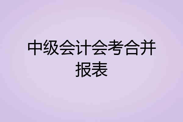 中级会计会考合并报表