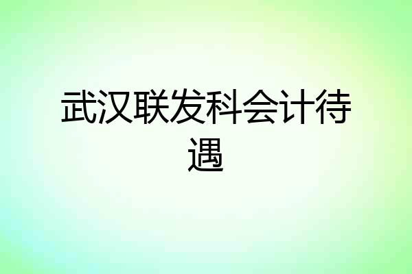 武汉联发科会计待遇