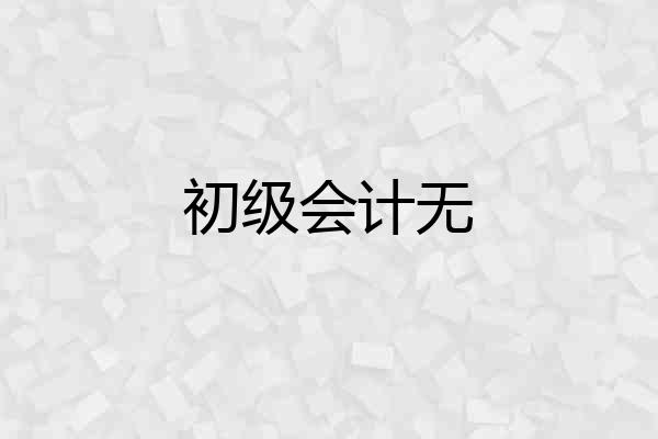 初级会计无
