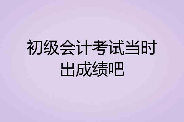 初级会计考试当时出成绩吧