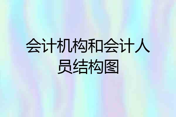 会计机构和会计人员结构图