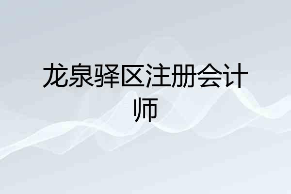 龙泉驿区注册会计师