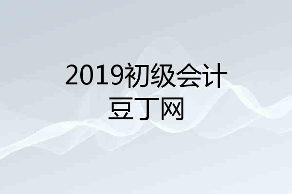 2019初级会计豆丁网