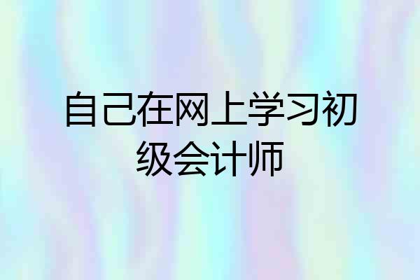 自己在网上学习初级会计师