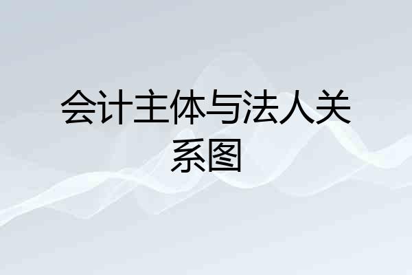会计主体与法人关系图