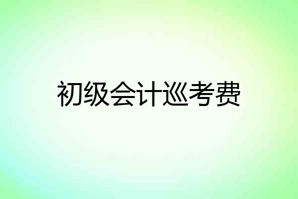 初级会计巡考费