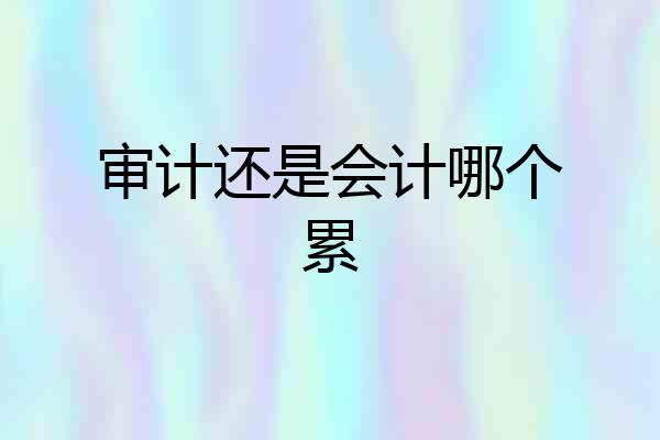 审计还是会计哪个累