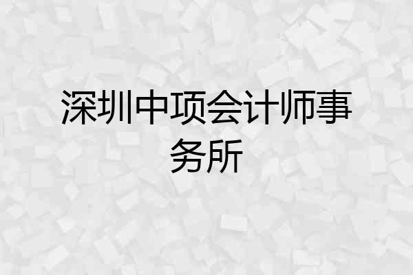 深圳中项会计师事务所