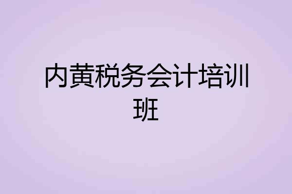 内黄税务会计培训班