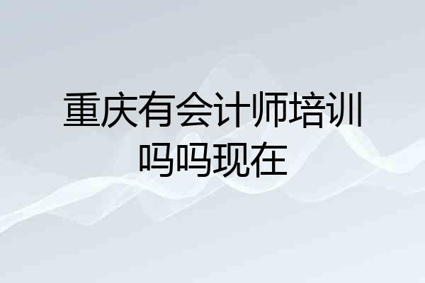 重庆有会计师培训吗吗现在