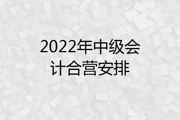 2022年中级会计合营安排
