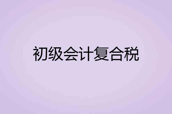 初级会计复合税