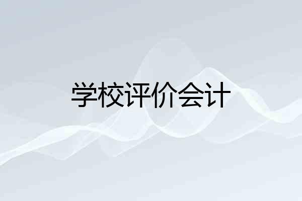 学校评价会计
