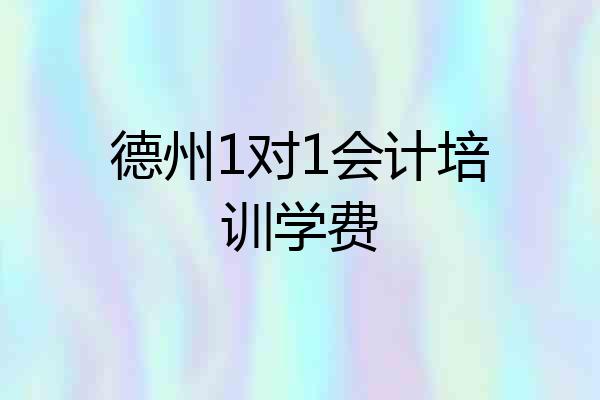 德州1对1会计培训学费