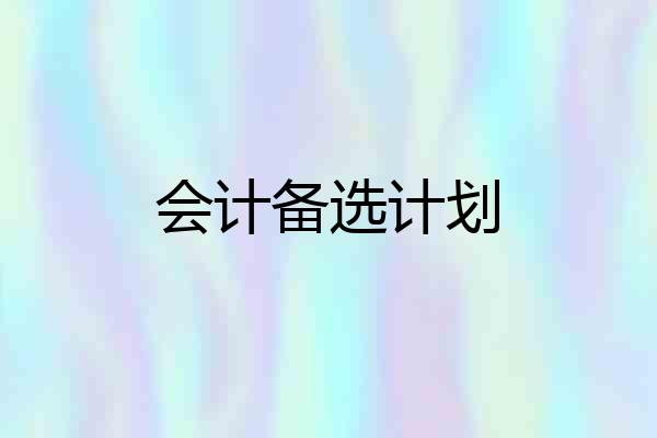 会计备选计划