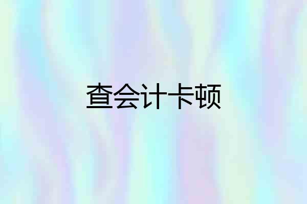 查会计卡顿