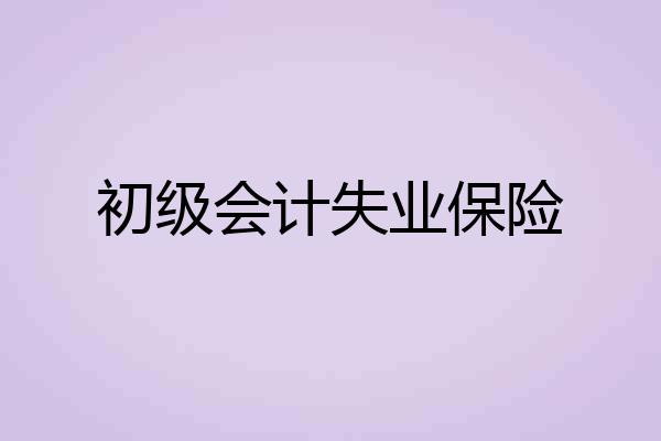 初级会计失业保险