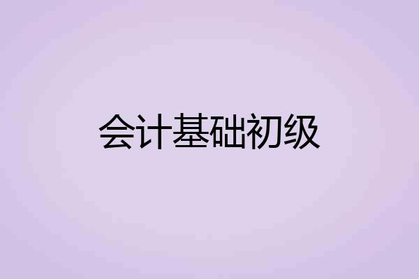 会计基础初级