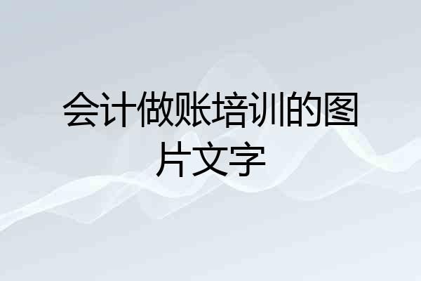 会计做账培训的图片文字