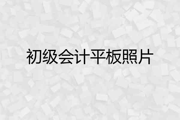 初级会计平板照片