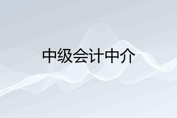 中级会计中介