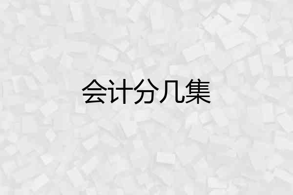 会计分几集