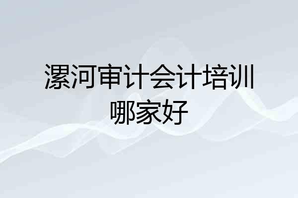 漯河审计会计培训哪家好