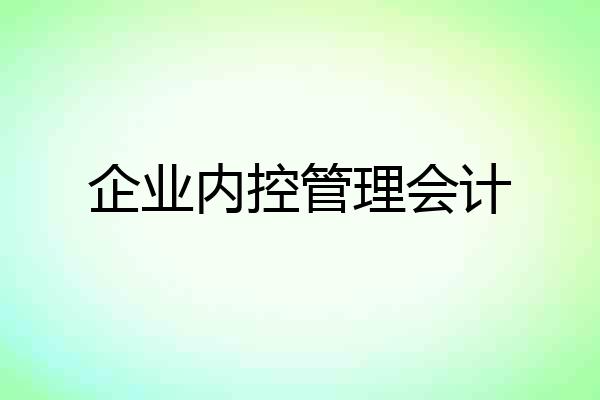 企业内控管理会计
