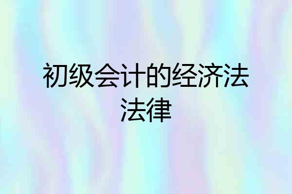 初级会计的经济法法律