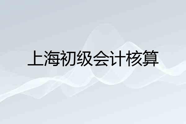 上海初级会计核算