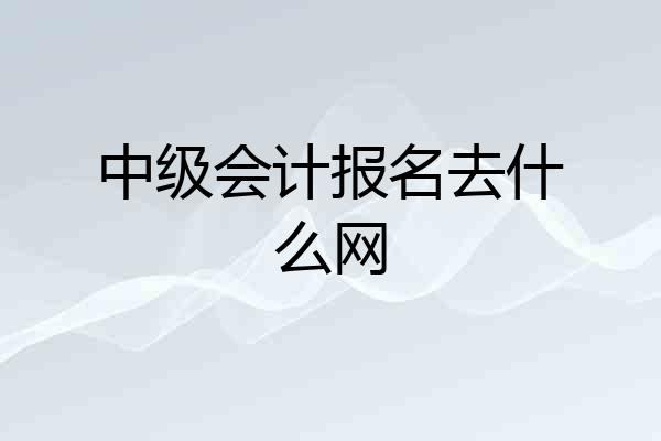 中级会计报名去什么网