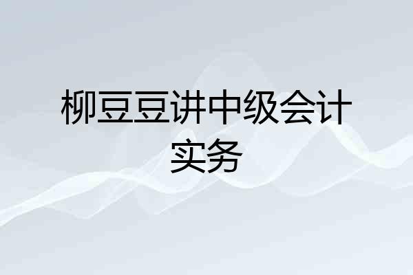 柳豆豆讲中级会计实务
