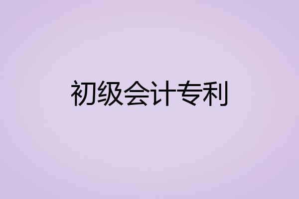 初级会计专利