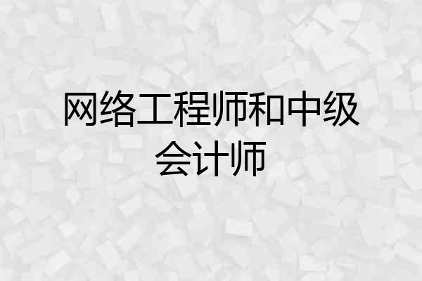 网络工程师和中级会计师