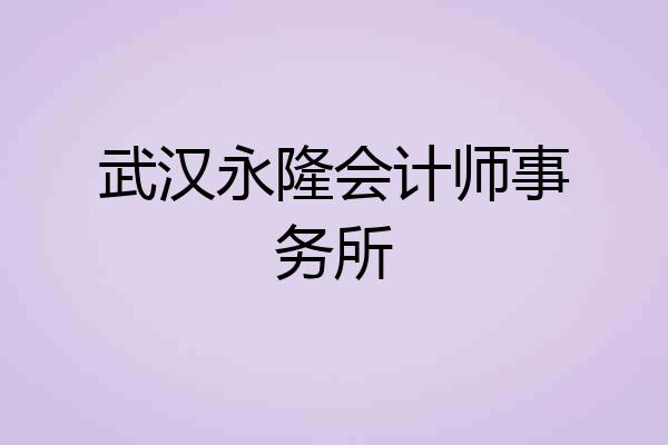 武汉永隆会计师事务所