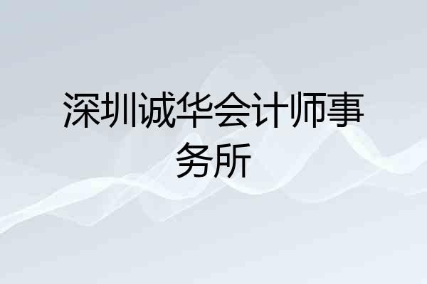 深圳诚华会计师事务所