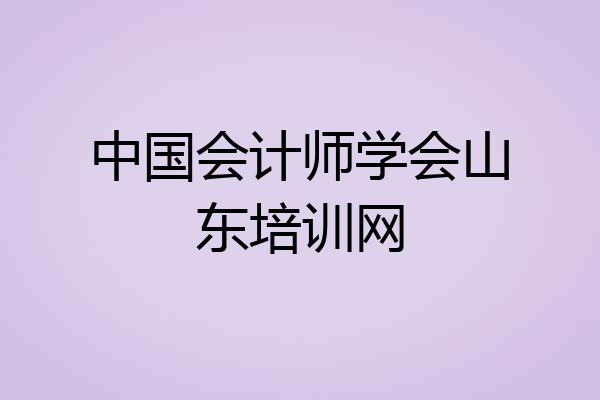 中国会计师学会山东培训网