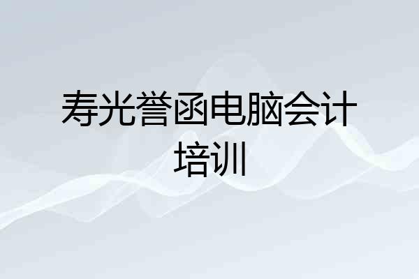 寿光誉函电脑会计培训