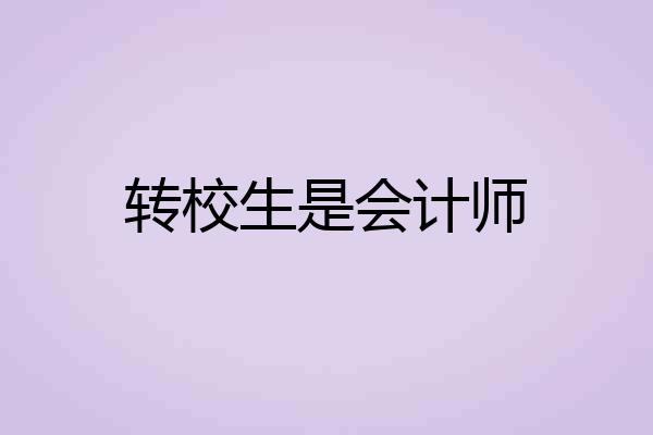 转校生是会计师