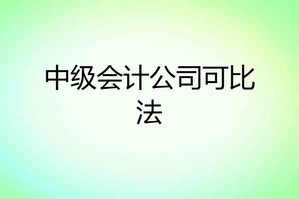 中级会计公司可比法