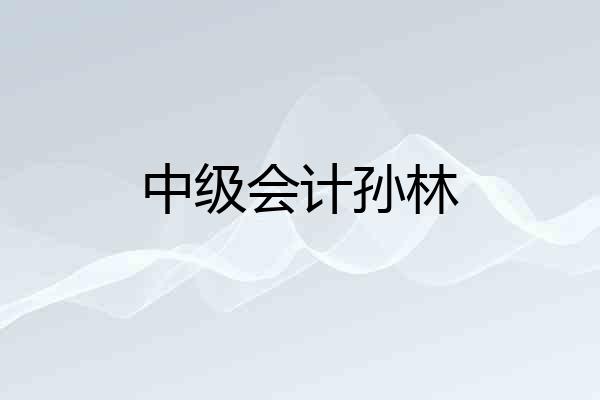 中级会计孙林