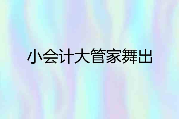 小会计大管家舞出