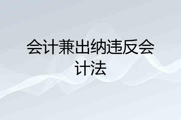 会计兼出纳违反会计法