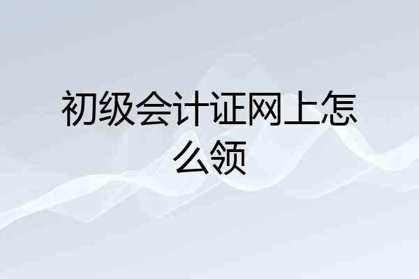 初级会计证网上怎么领