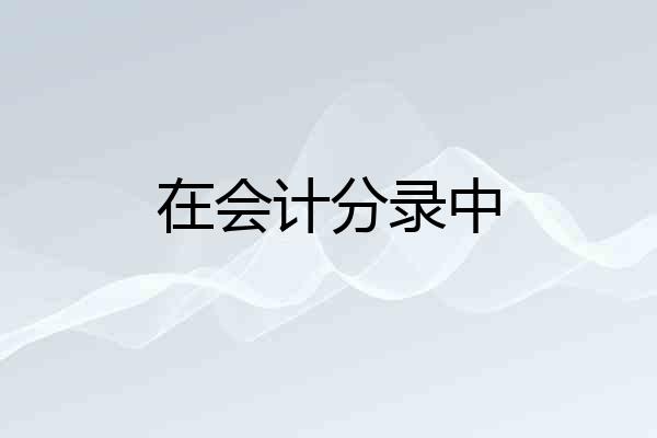 在会计分录中