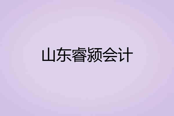 山东睿颍会计