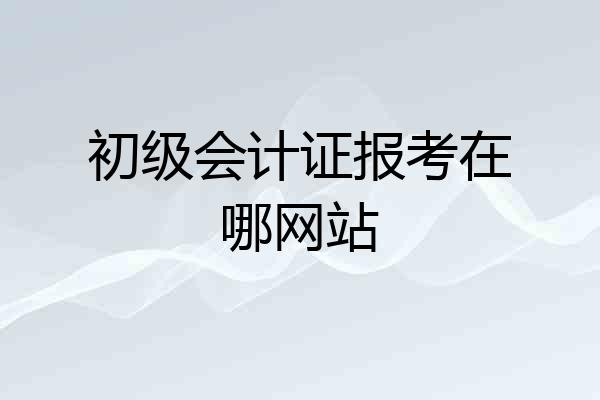初级会计证报考在哪网站